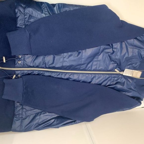 ZENERGY by CHICO'S 1 (M/8-10) Blue Drawstring Waist Zip Jacket Pockets EUC - Picture 11 of 12